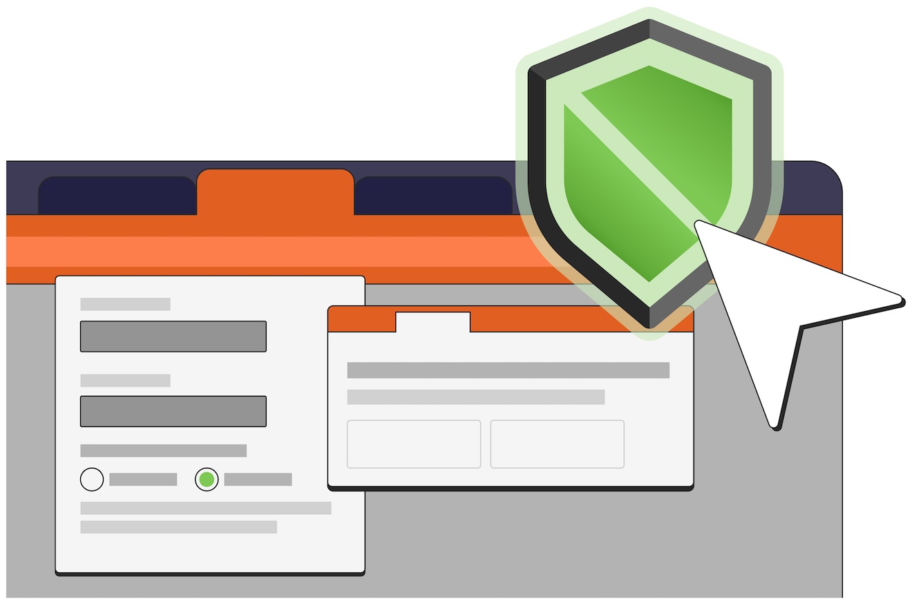 illustration of a pinned extension being clicked on from a Cirrus exam platform